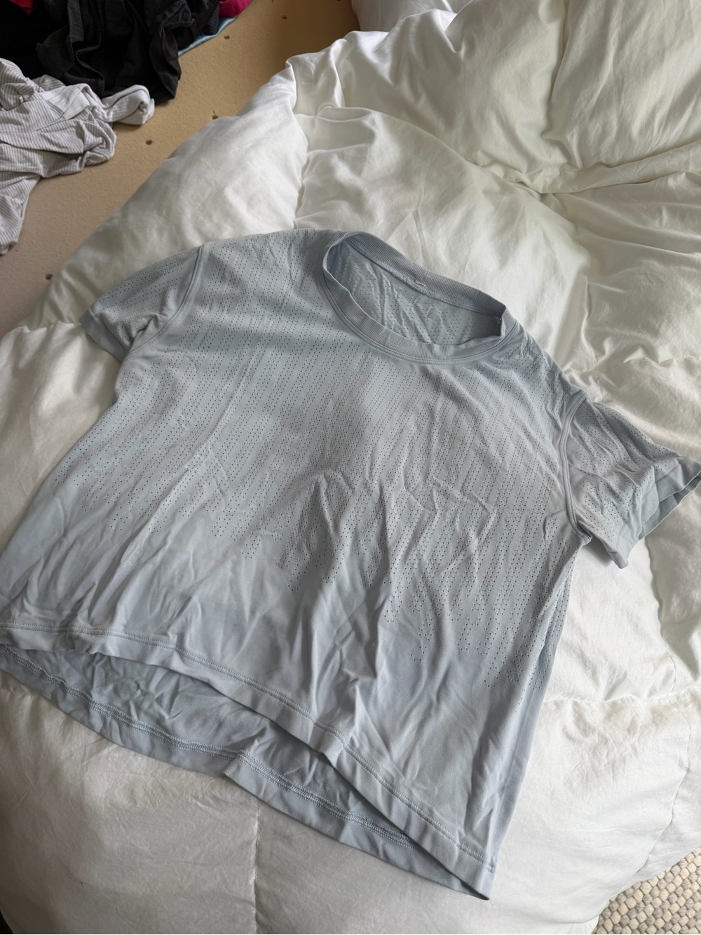 lululemon athletica Light blue Short Sleeve Perforated Tee